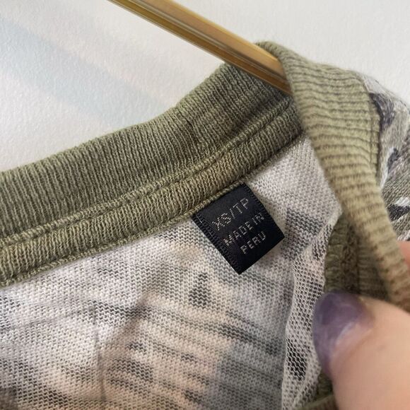 ATM  Green Leopard Print Short Sleeve Shirt  100% Cotton Size XS‎ - Picture 7 of 7